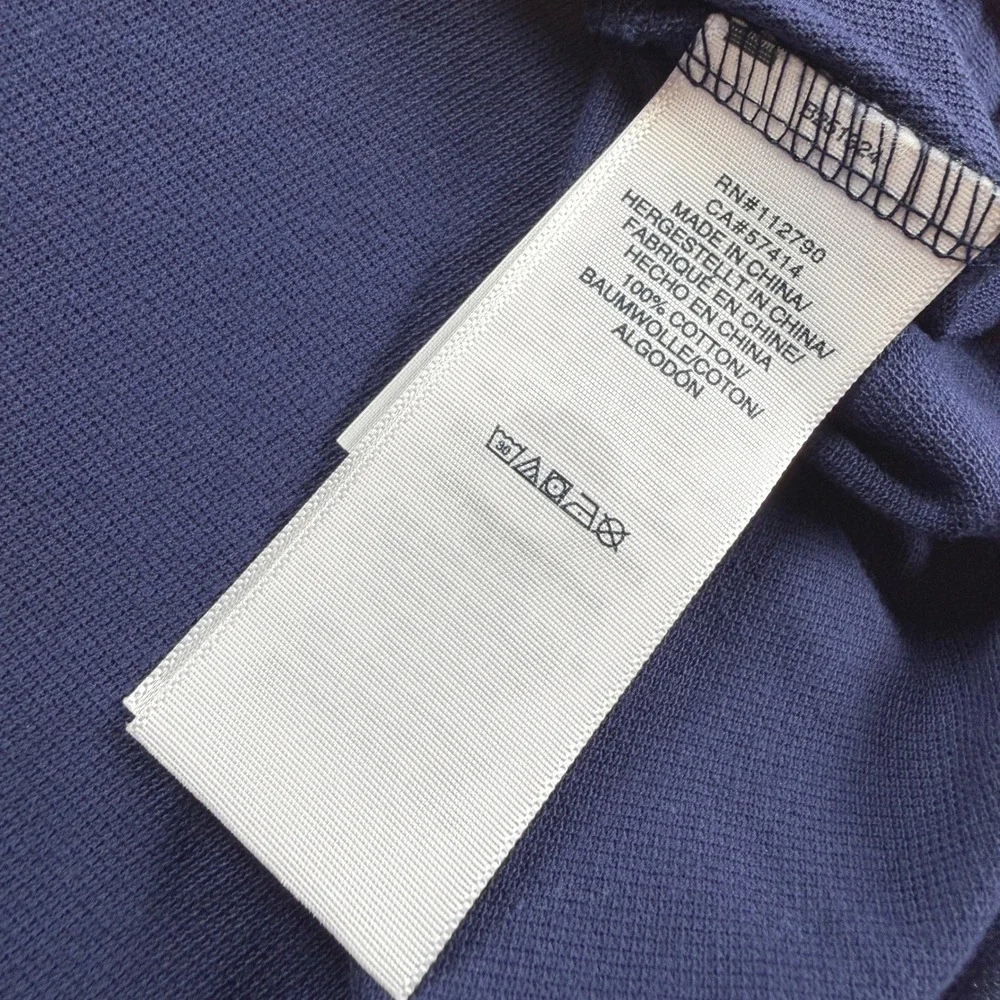 True Religion Polo Shirt Mens M Blue Branded Collar SS Polo Style 106602 NWT